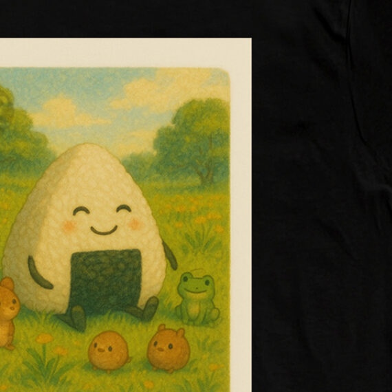 Onigiri e amici nel prato | T-shirt