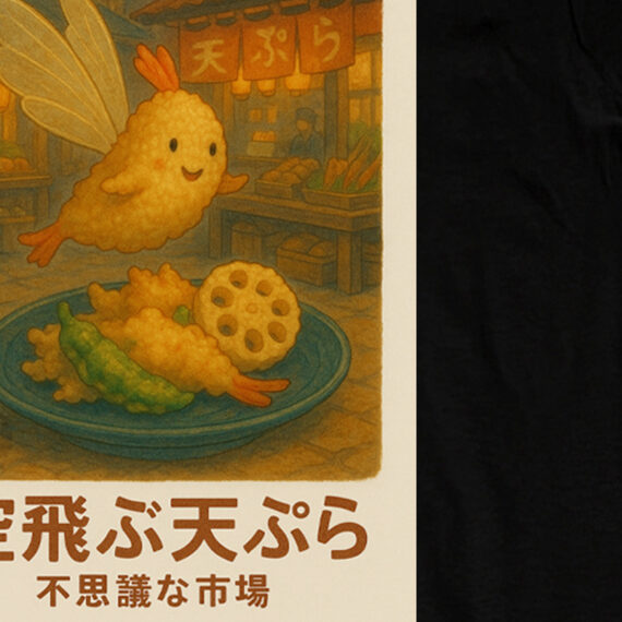 Tempura volante nel mercato magico | T-shirt